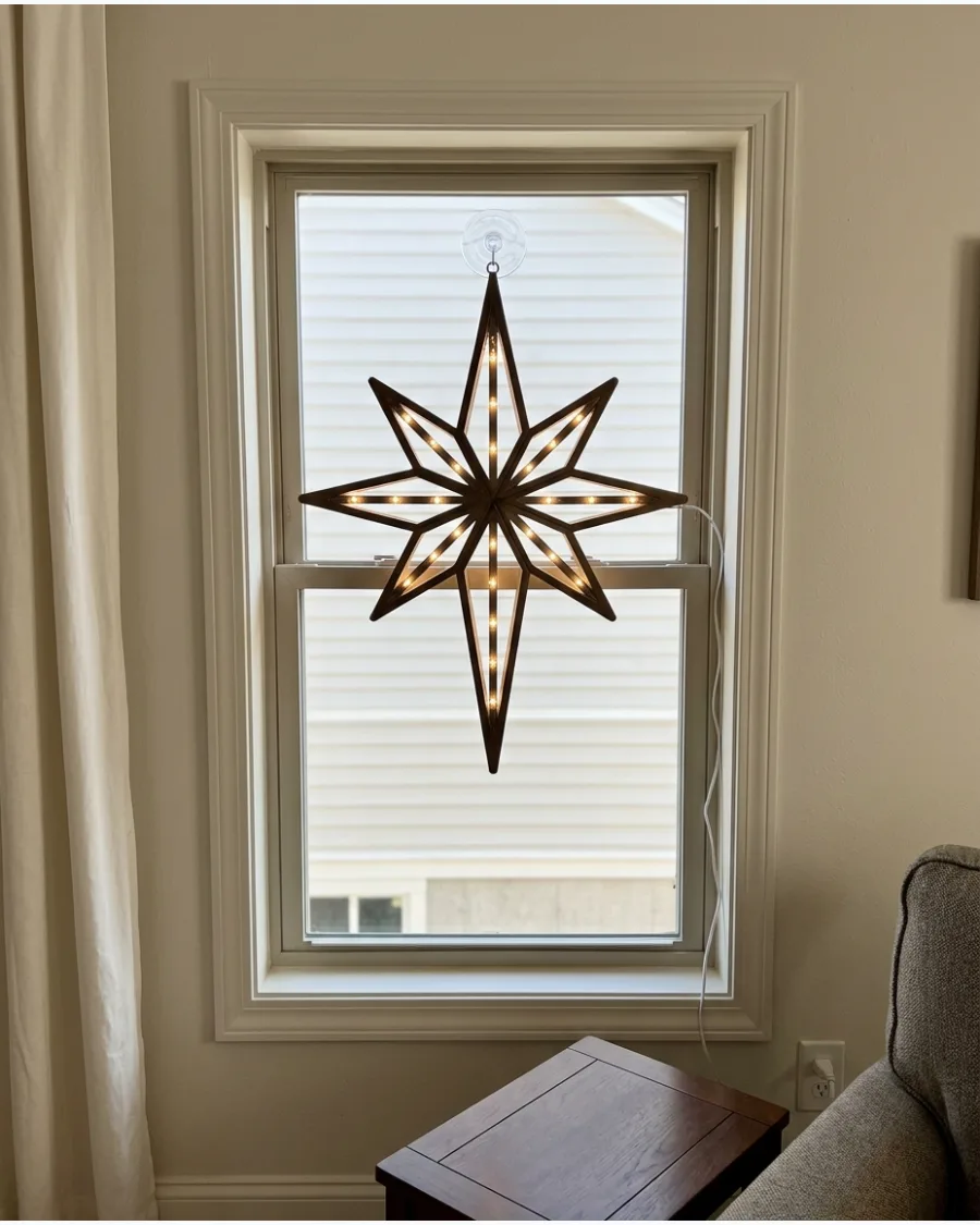 22. Oversized Bethlehem Star Window Light