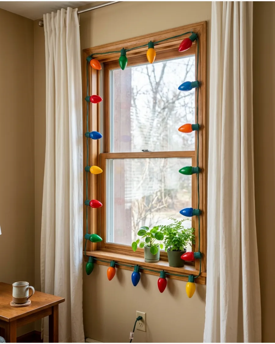 8. Vintage Large-Bulb Window Lights