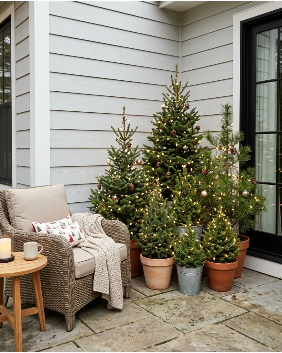 13. Mini Christmas Tree Forest