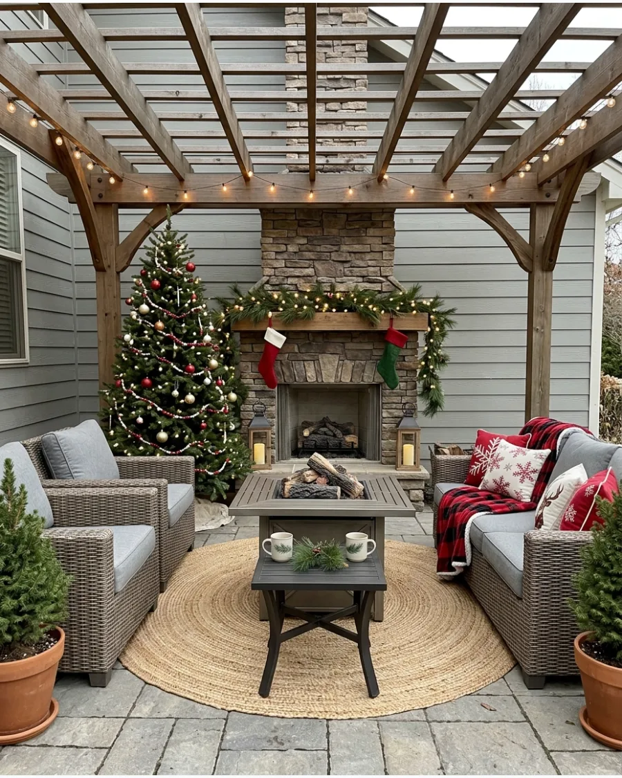 25. Christmas Patio Outdoor Living Room