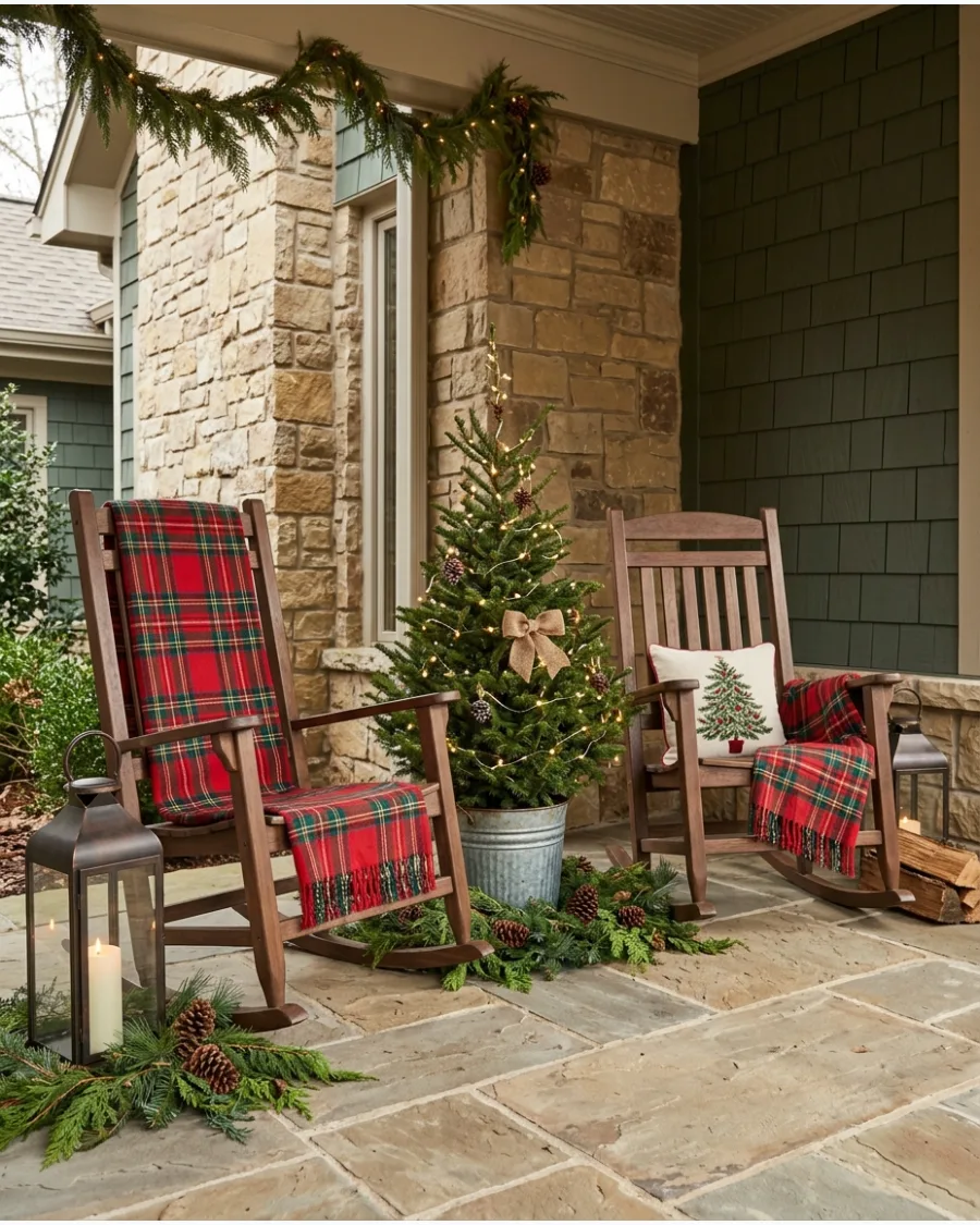 26. Christmas Rocking Chair Corner