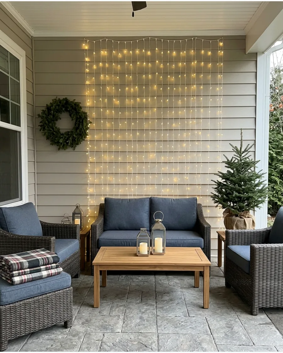 3. Cascading Fairy Light Curtain