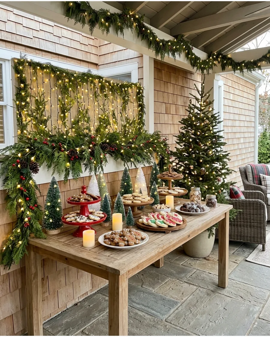 52. Christmas Patio Dessert Table