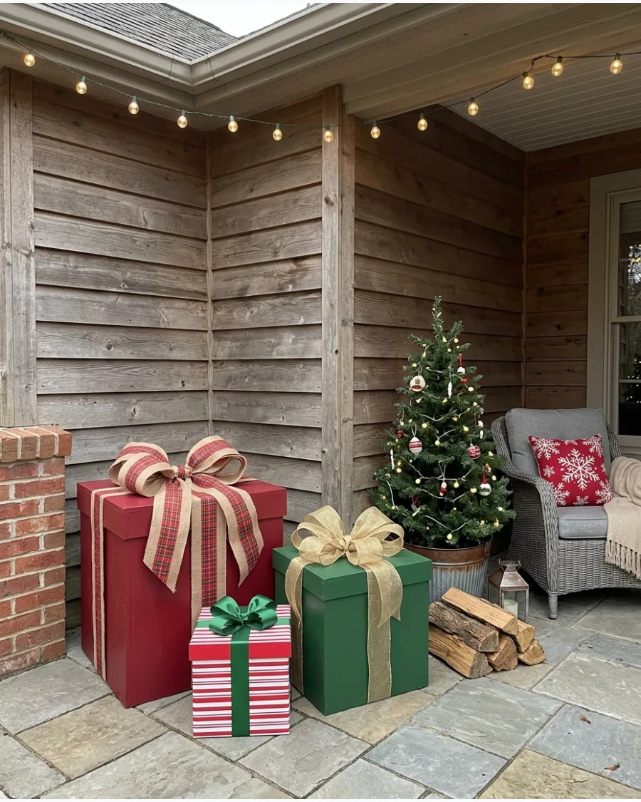 56. DIY Giant Christmas Gift Boxes