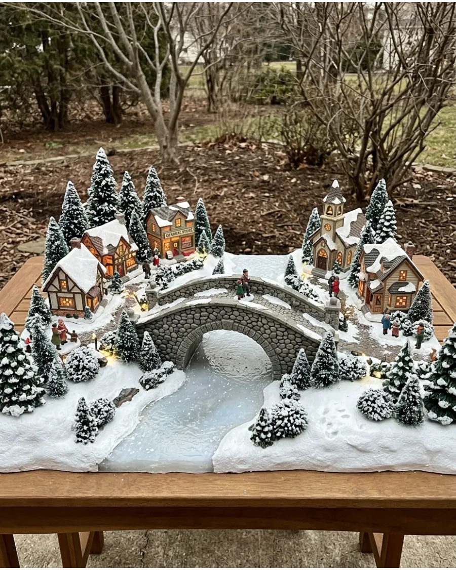 29. Stone Bridge Over a Frozen River