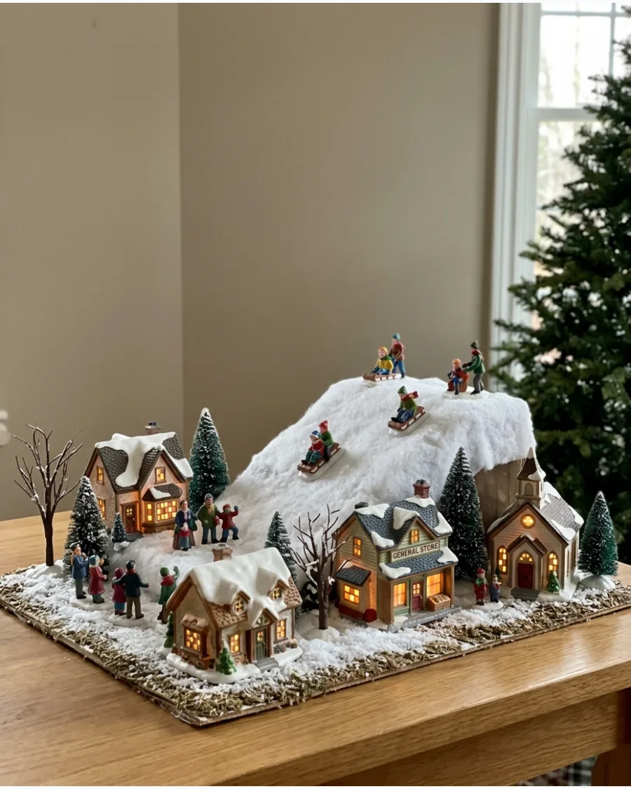 32. Sledding Hill Christmas Village