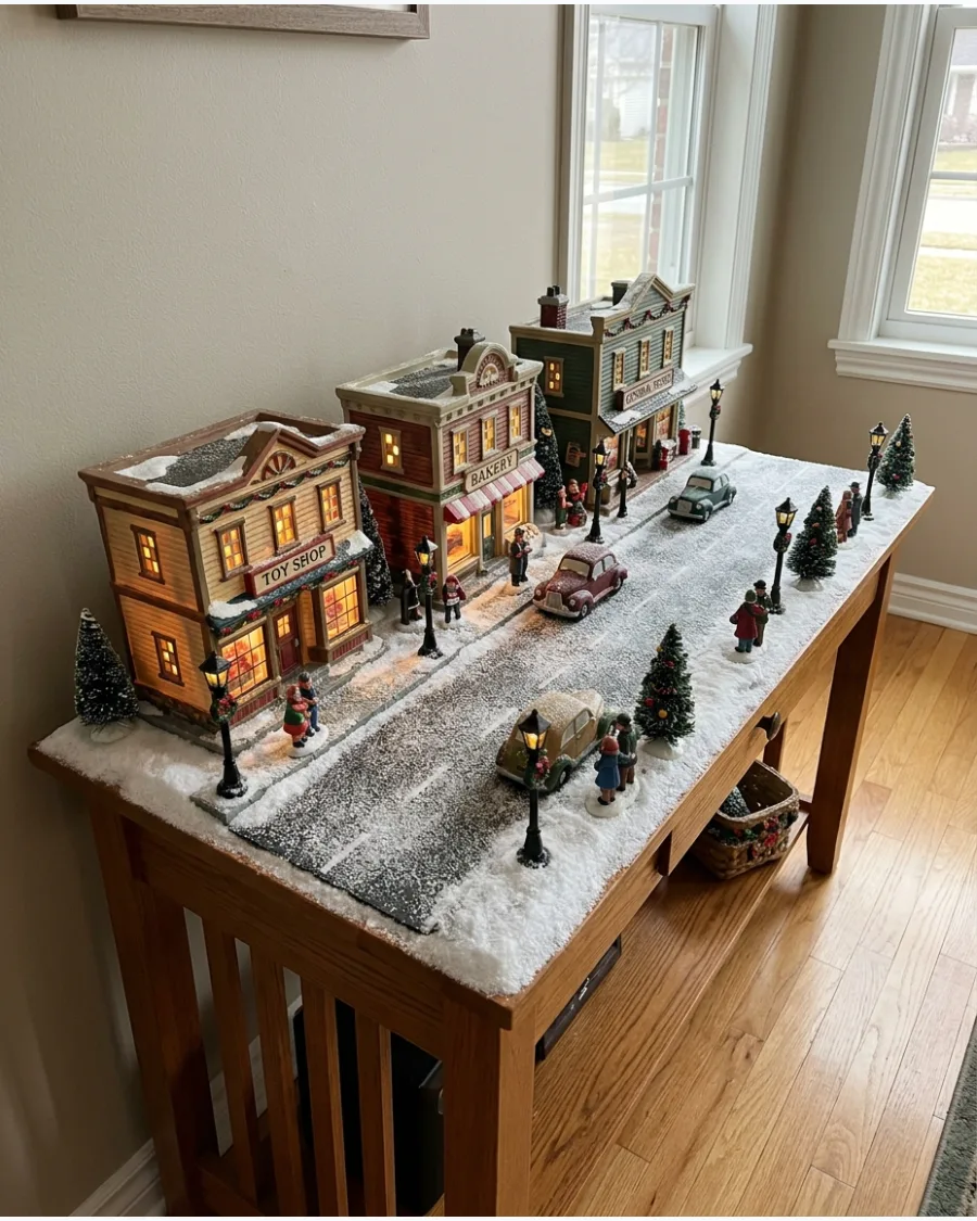 36. Snowy Main Street Christmas Village