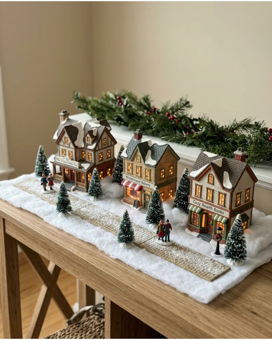 39. Snow-Covered Sidewalk Village