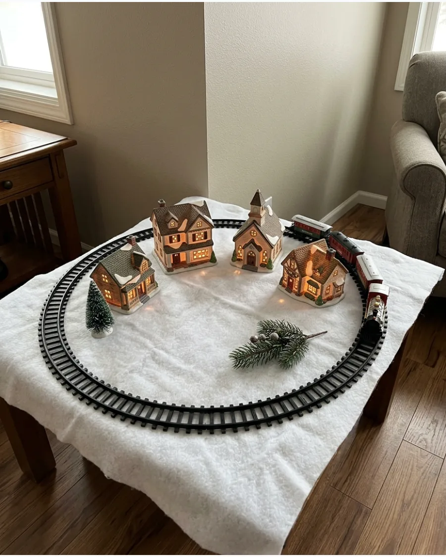 43. Christmas Train Circling the Village