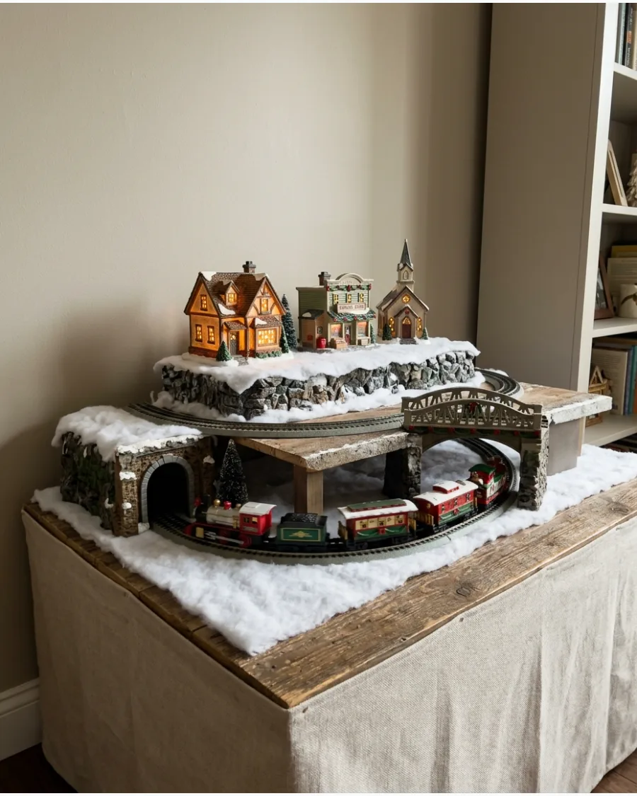 45. Elevated Christmas Train Village