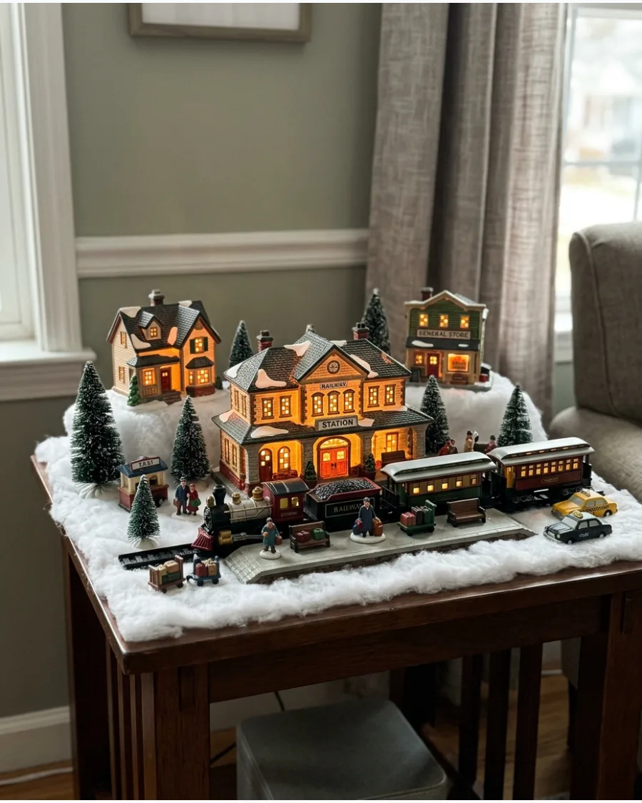 46. Christmas Village Train Station