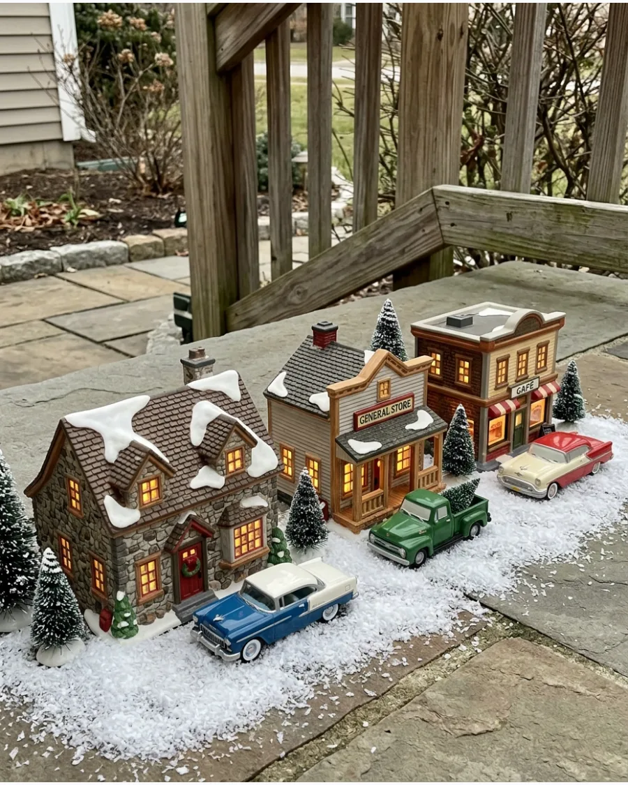 51. Vintage Car Christmas Village