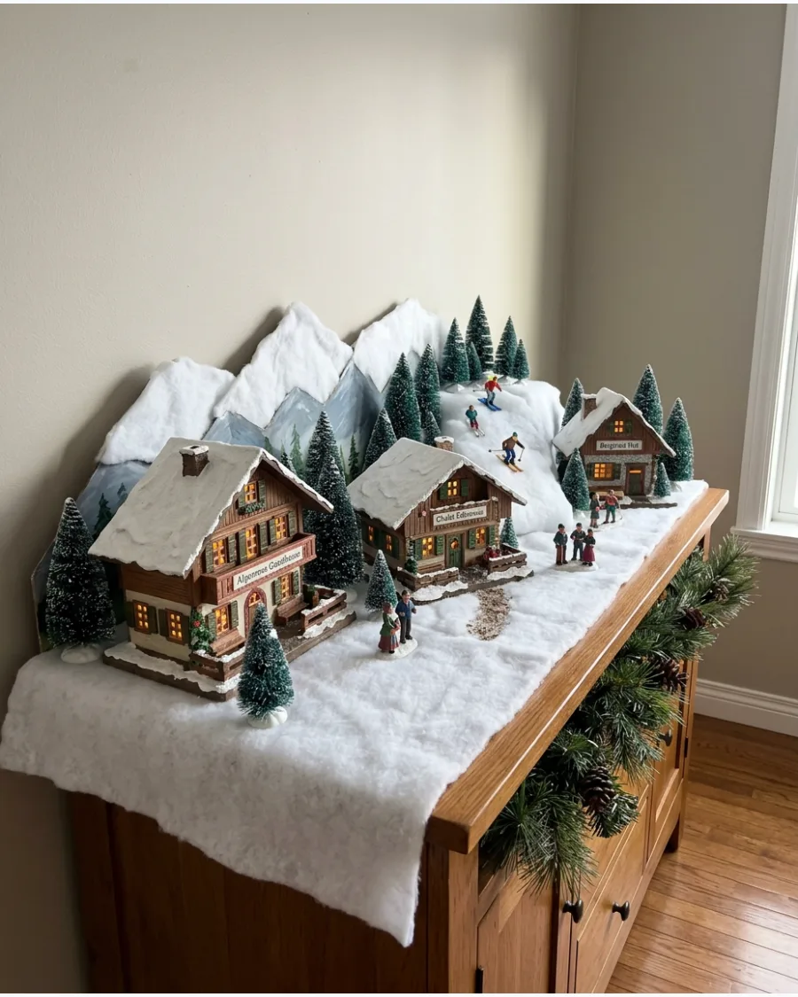 59. Alpine Chalet Christmas Village
