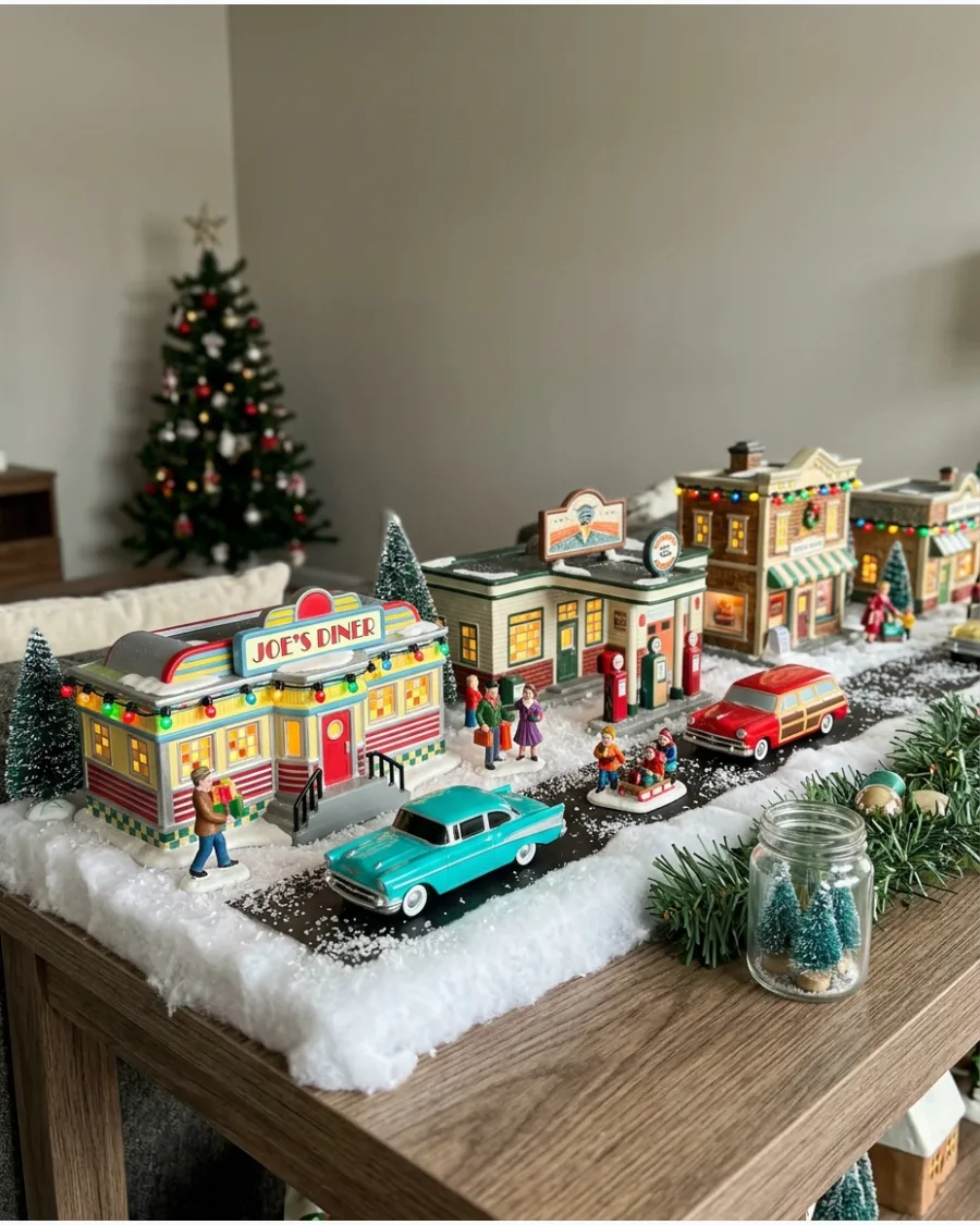 63. 1950s Retro Christmas Village