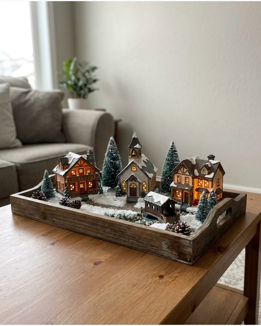 88. Portable Tray Christmas Village