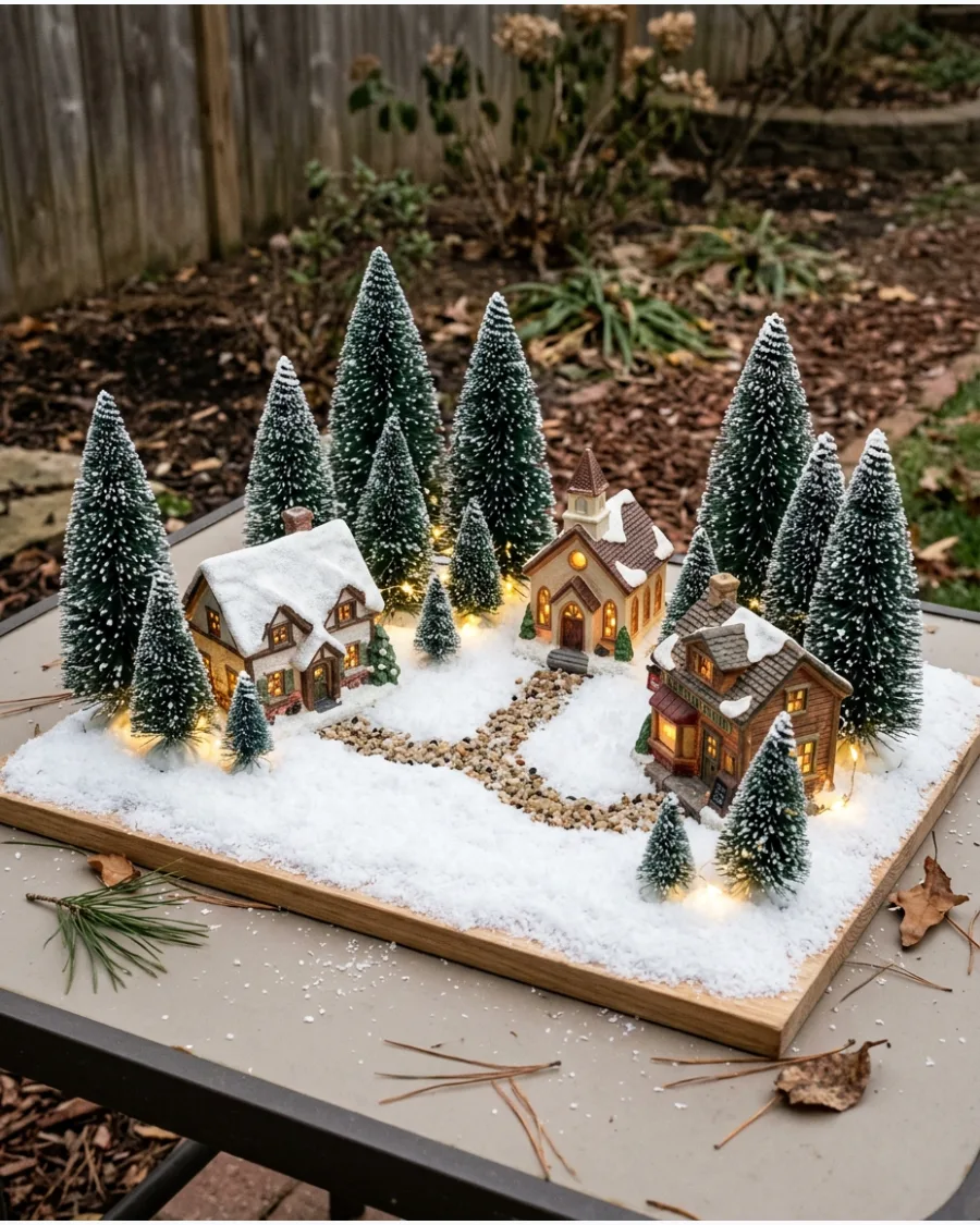 95. Hidden Fairy Light Christmas Village