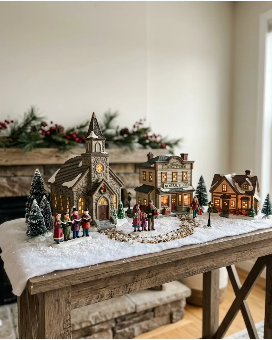 96. Christmas Eve Village Scene