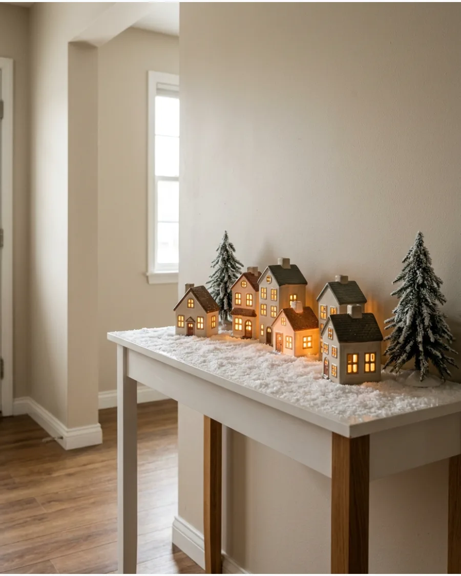 2. Glowing Village With Warm Window Lights