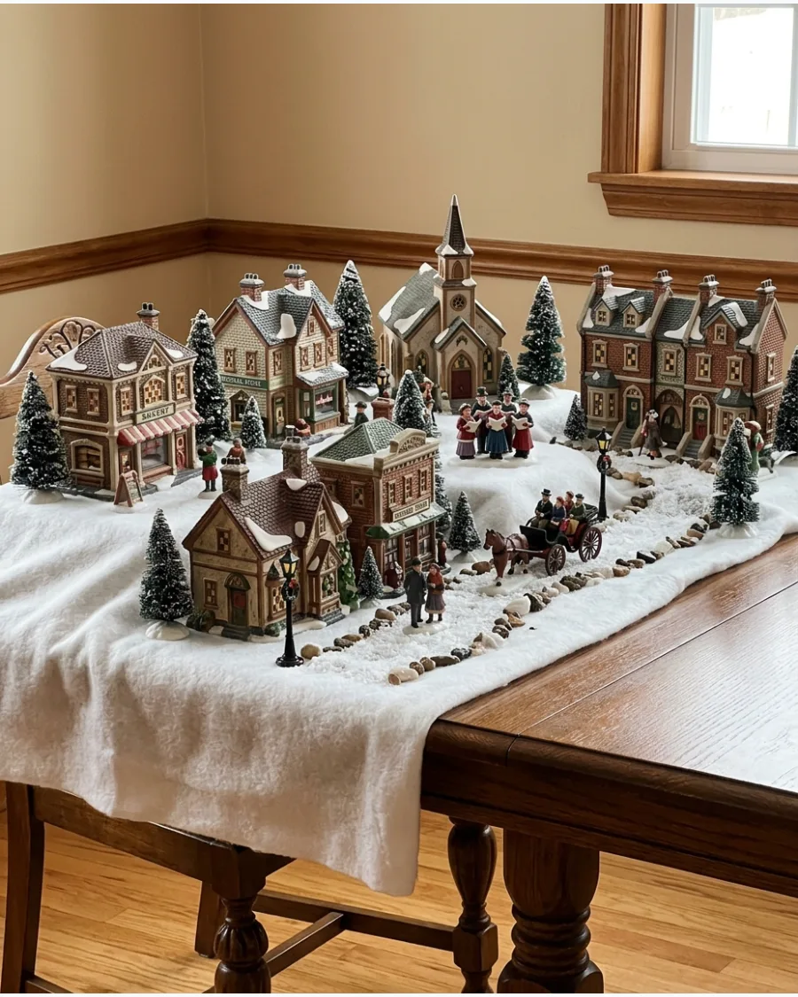 21. Victorian Christmas Village Table