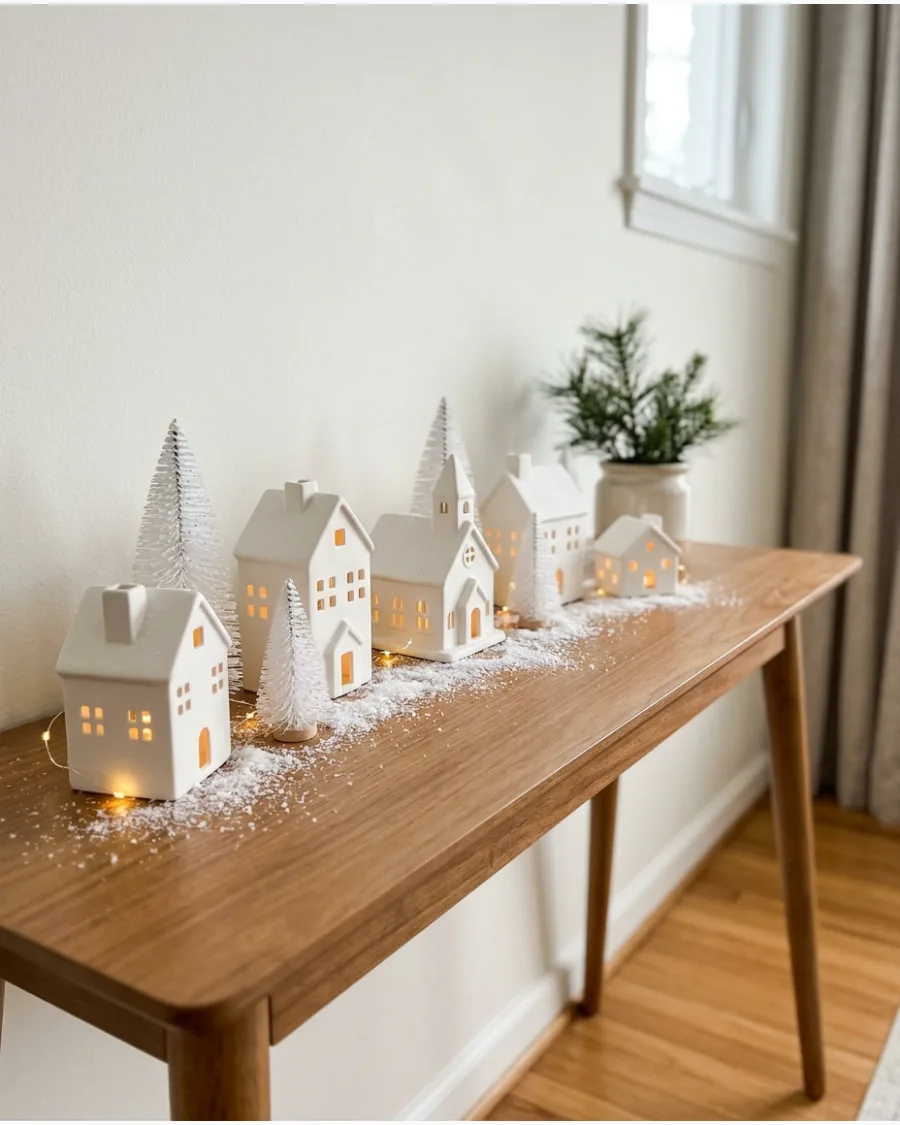 27. White Ceramic Christmas Village