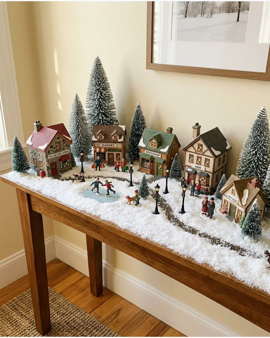 35. Five-House Christmas Village