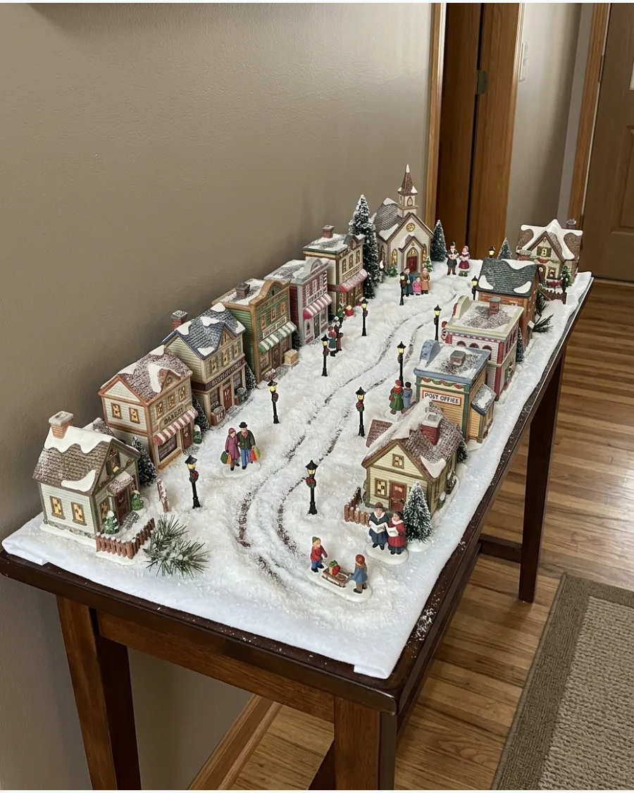 5. Snow-Covered Village Main Street