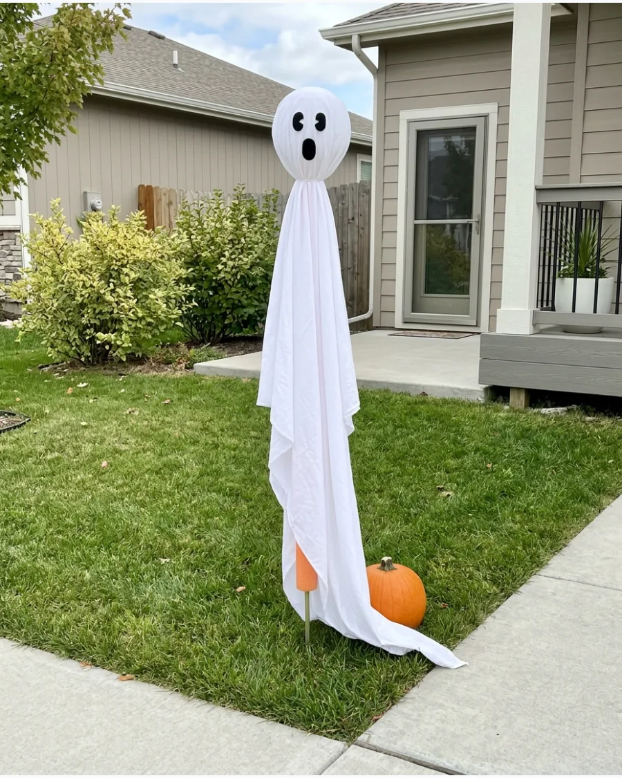 13. Pool Noodle Standing Ghost