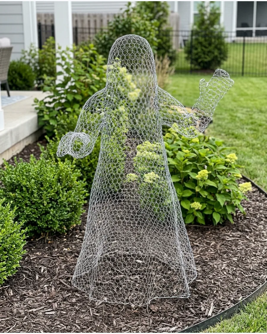 14. Chicken Wire Garden Ghost