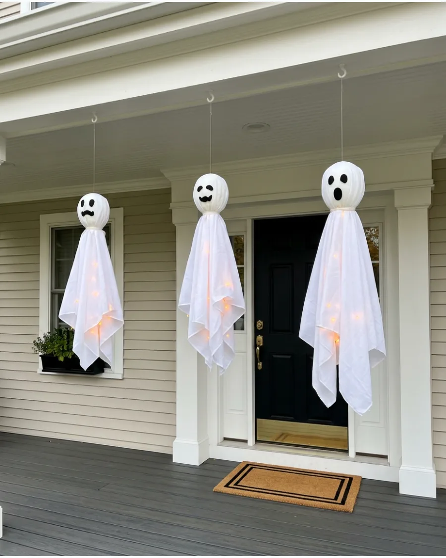 26. Ghosts Hanging From the Porch Ceiling