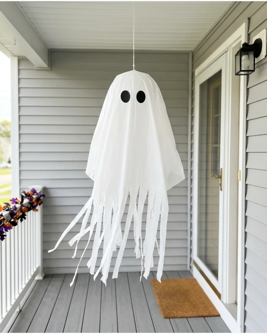 3. Plastic Tablecloth Ghost