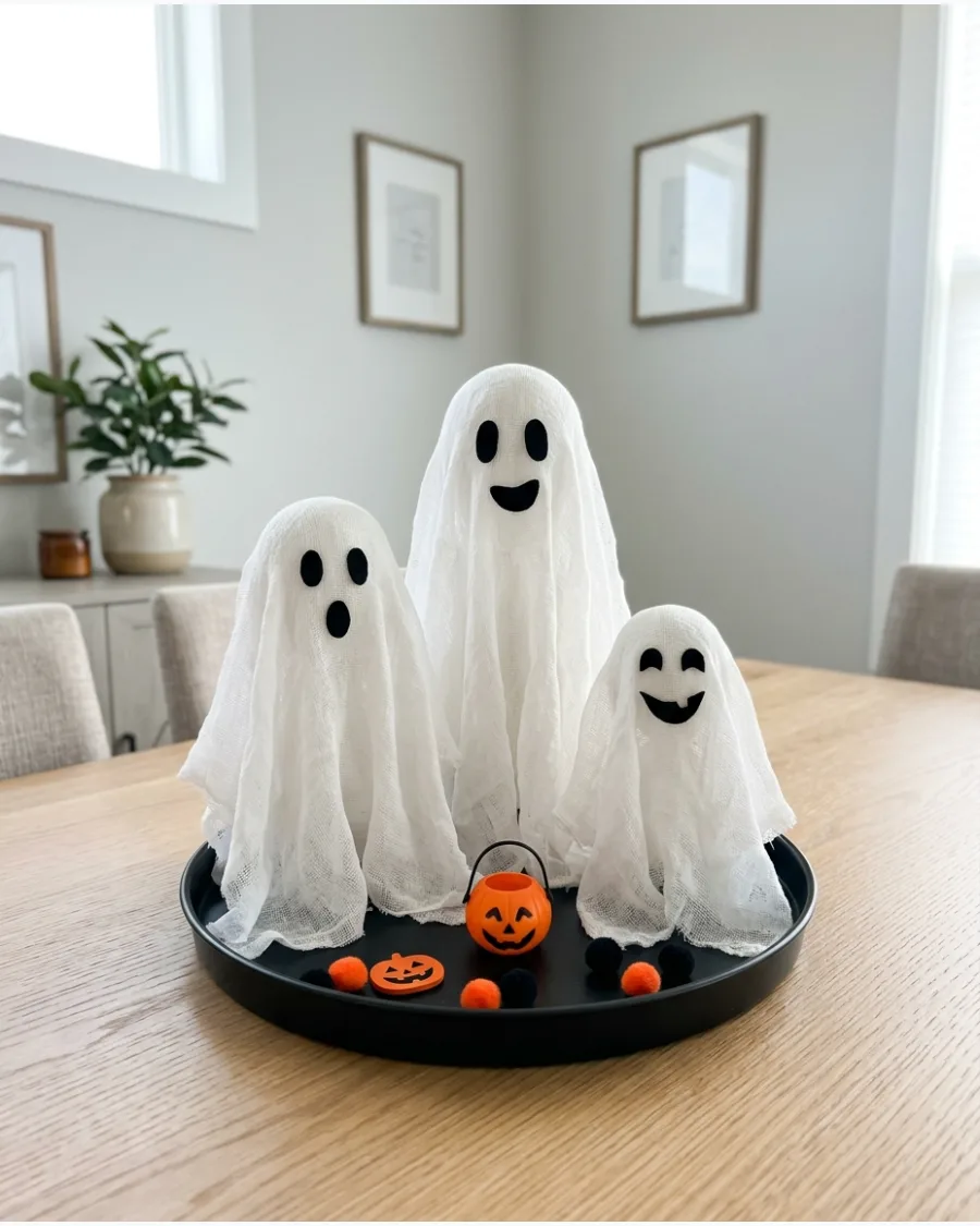 33. Cheesecloth Ghost Family