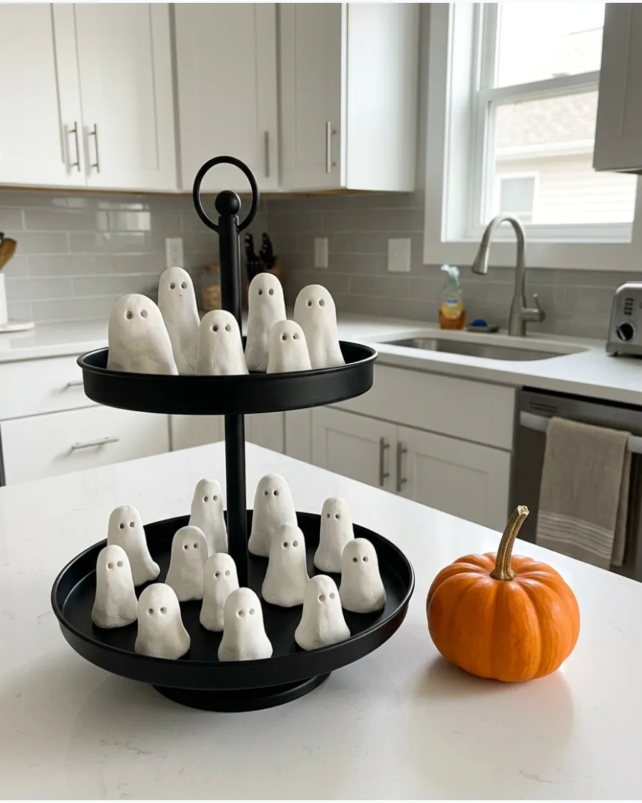 48. Mini Clay Ghosts