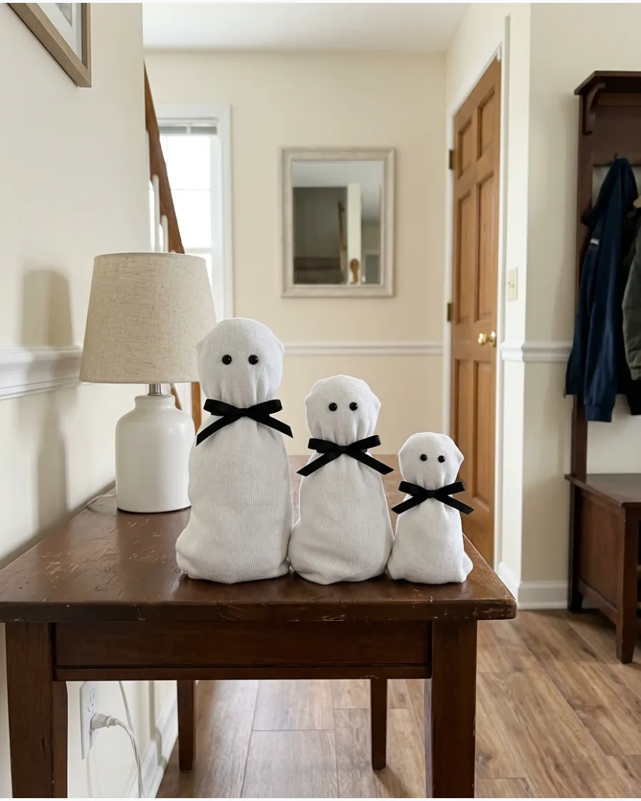 8. Sock Ghost Decorations