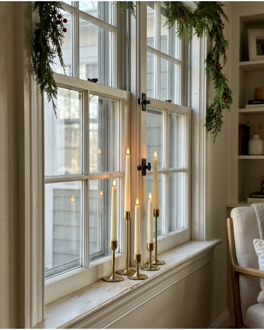 12. Glowing Graduated Window Tapers