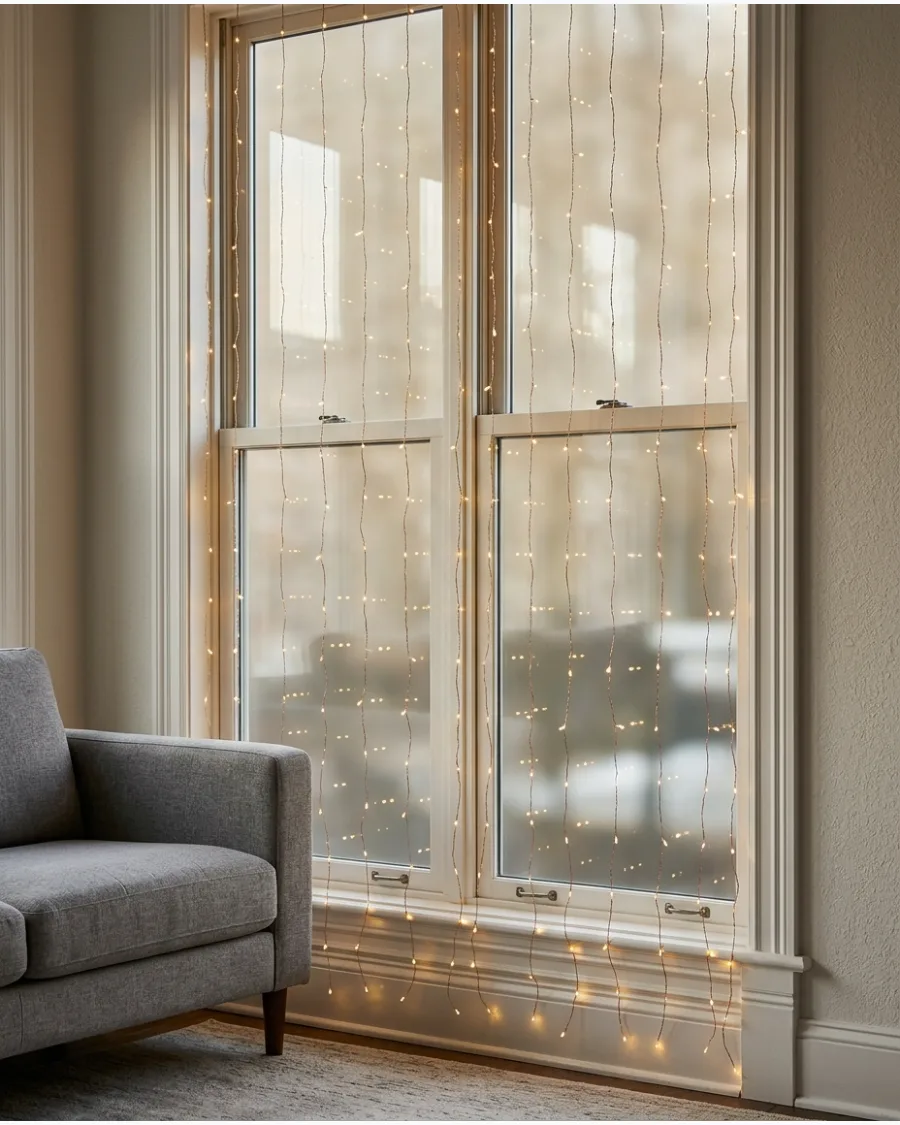 15. Cascading Fairy Light Curtain