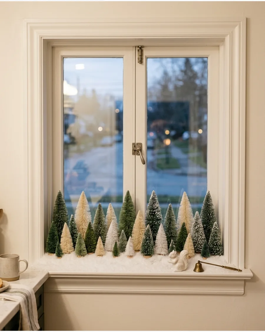 43. Bottle-Brush Christmas Tree Forest
