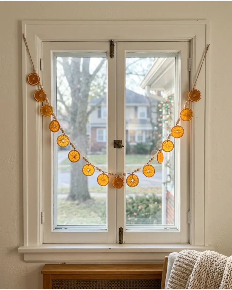 51. Dried Orange Garland Across the Window