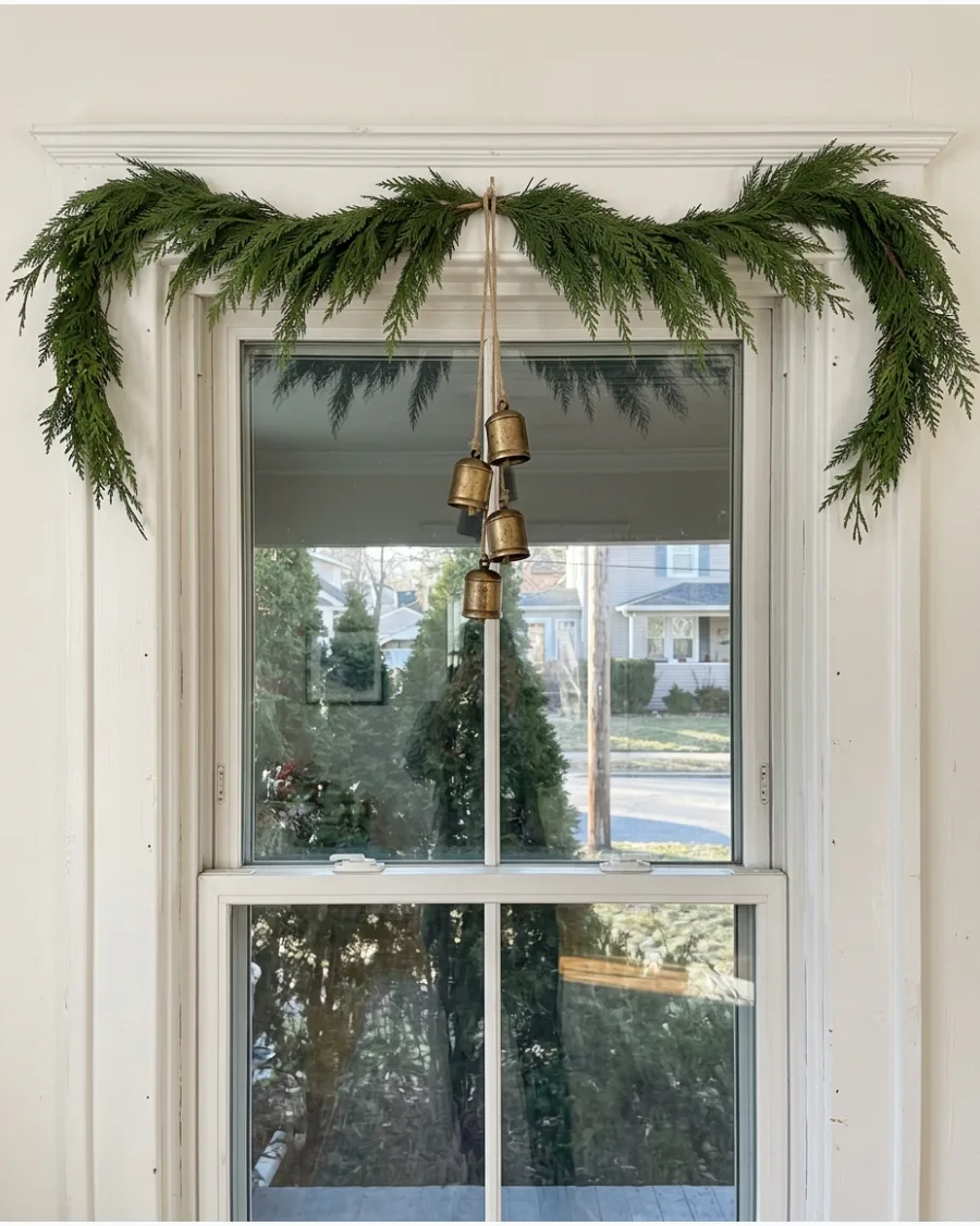 9. Cedar Garland With Brass Bells