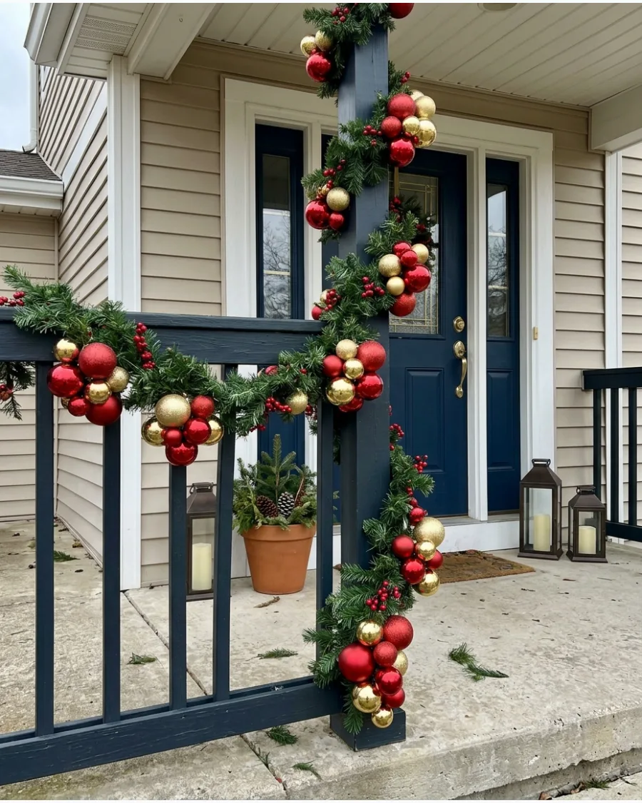 17. DIY Ornament Cluster Christmas Garland