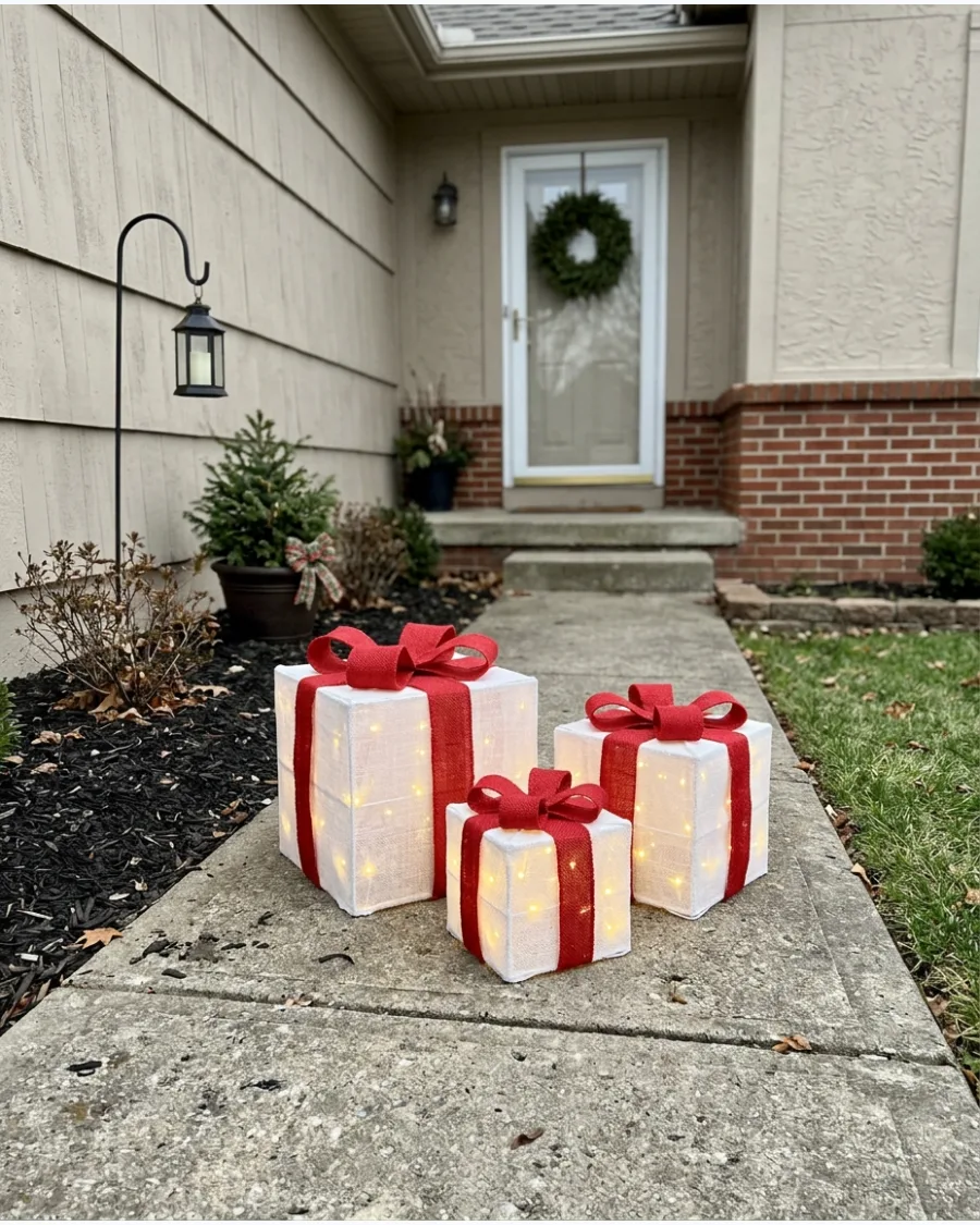 27. DIY Lighted Christmas Gift Boxes