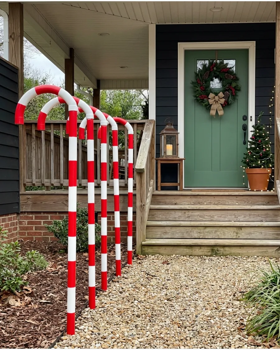29. Giant Candy Cane Yard Stakes