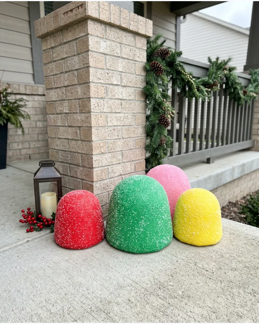 35. DIY Giant Gumdrop Yard Decorations