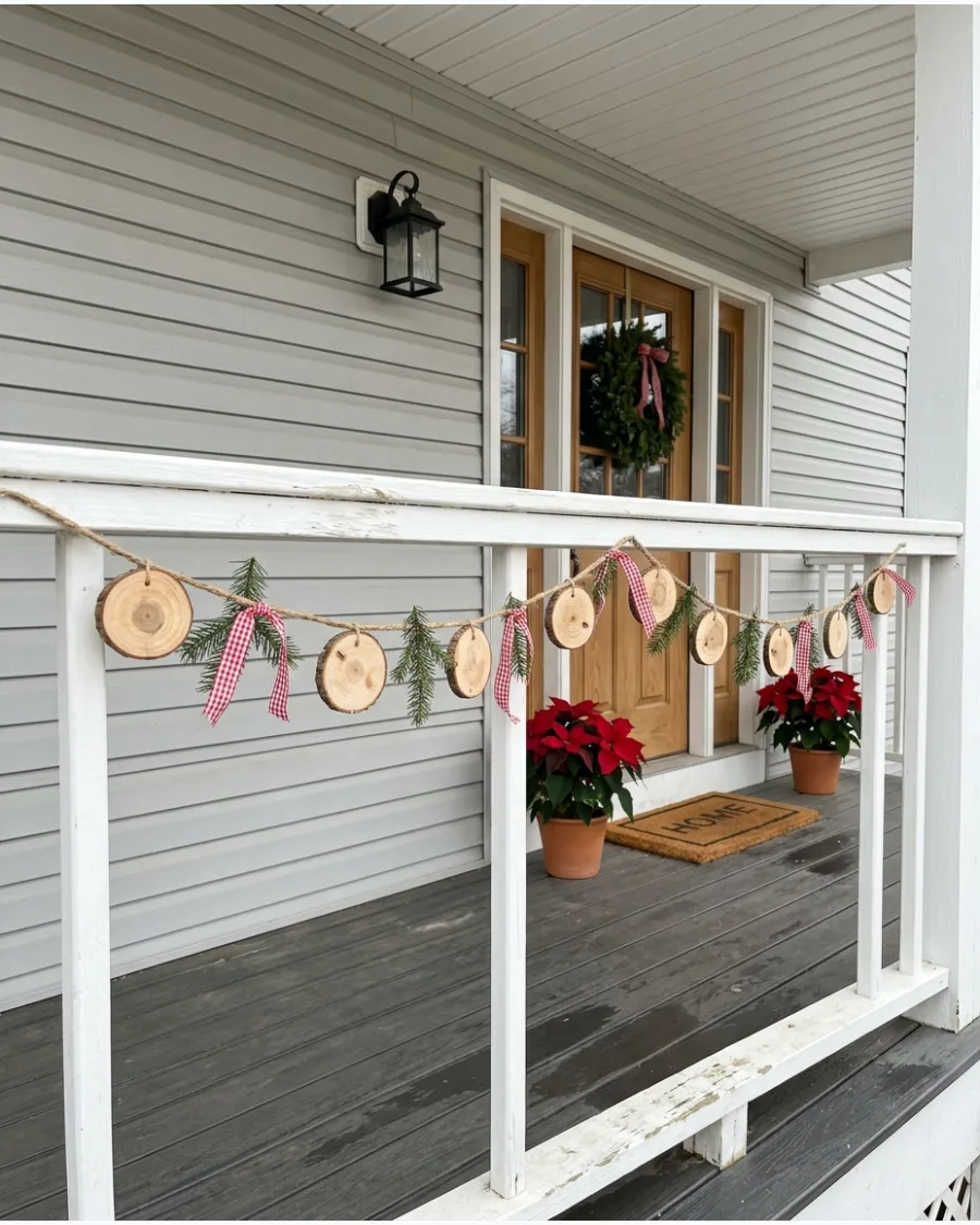 43. DIY Wood Slice Christmas Garland
