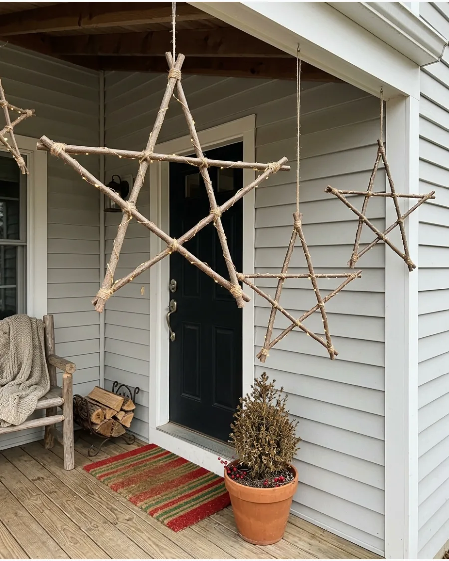 50. DIY Twig Christmas Stars
