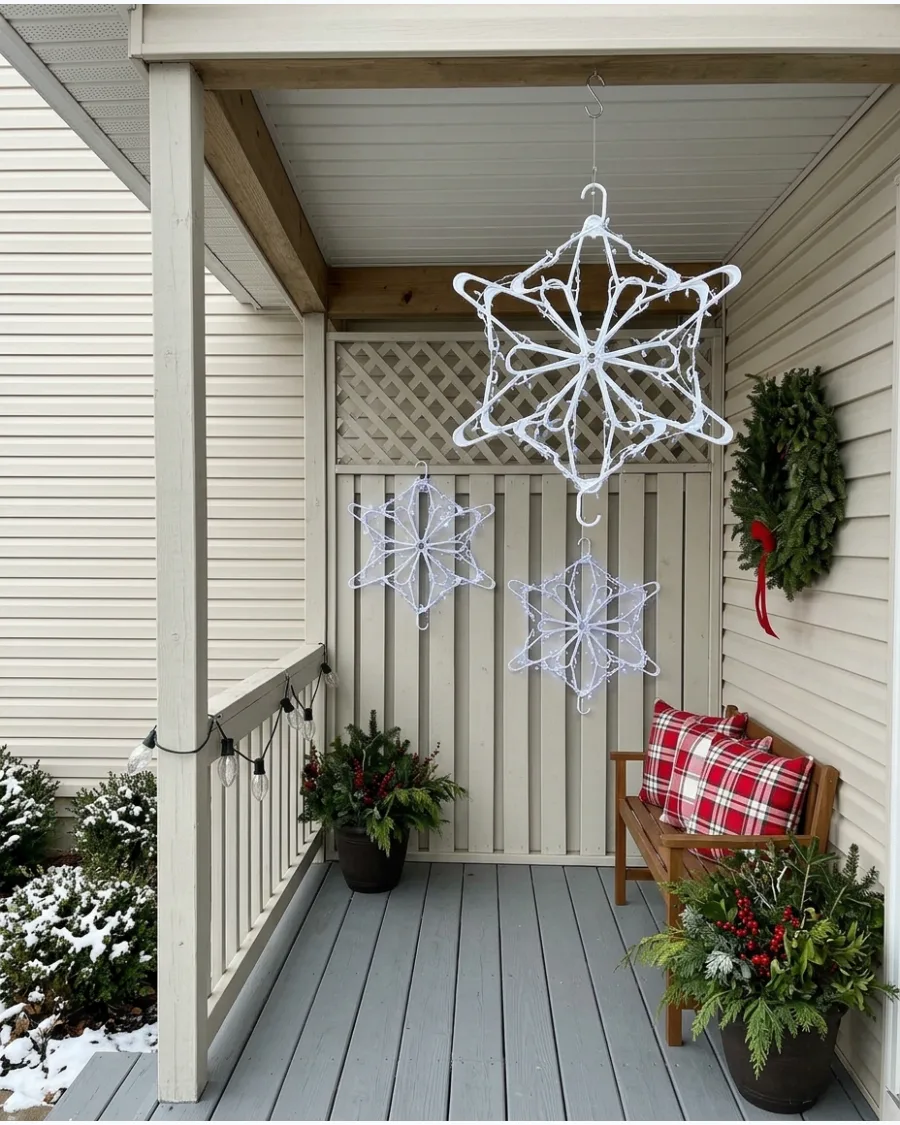 66. Plastic Hanger Christmas Snowflakes