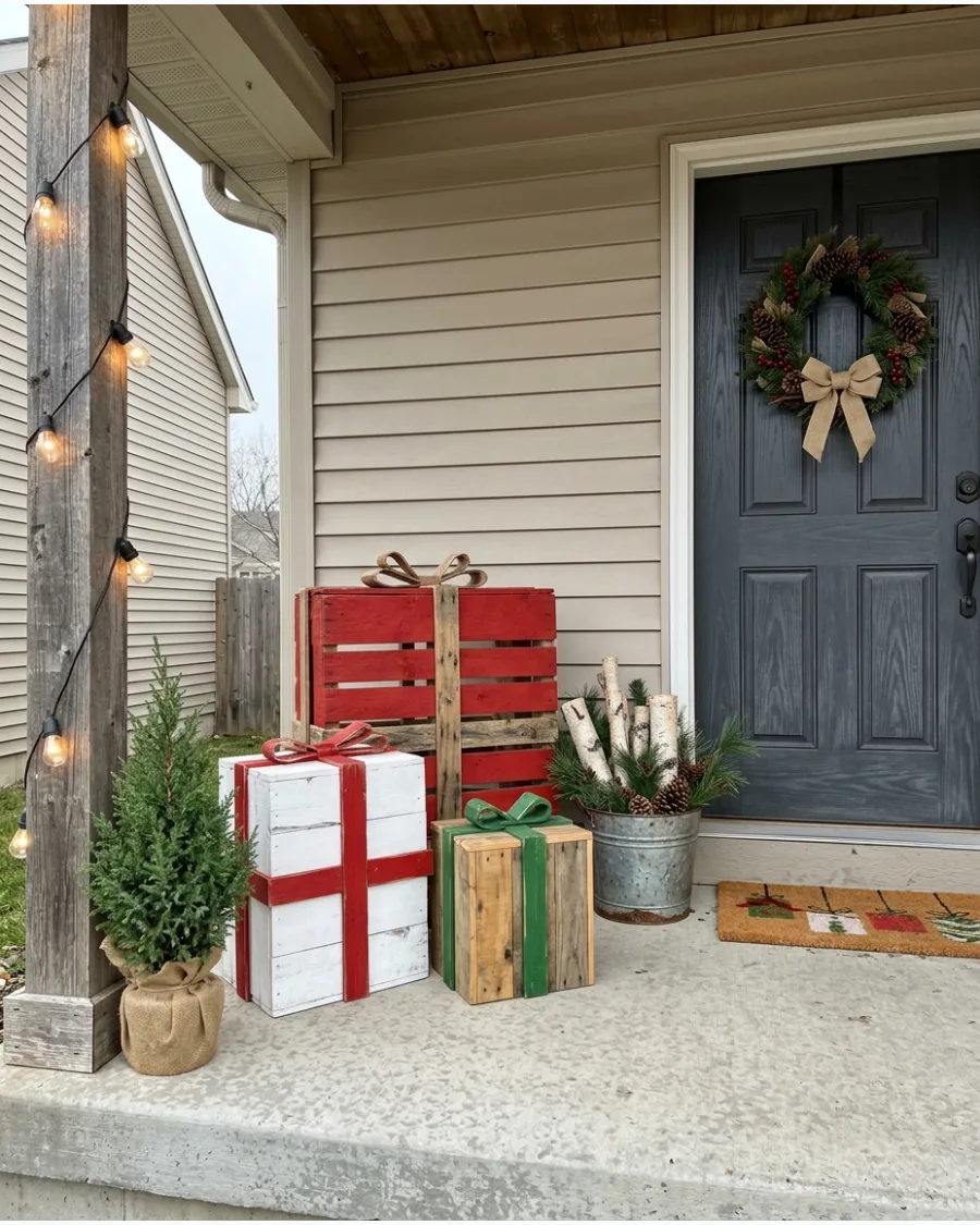 68. Reclaimed Pallet Christmas Presents