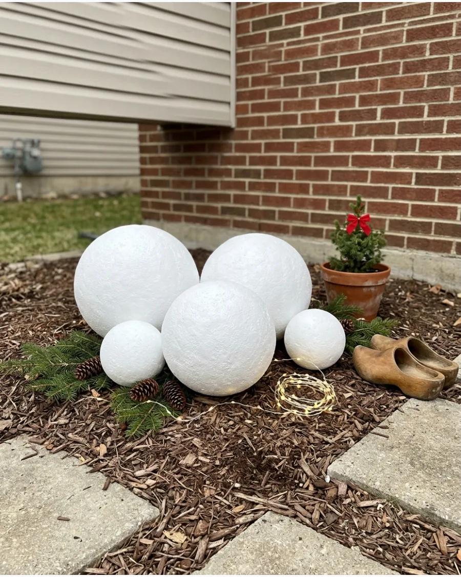 89. DIY Snowball Yard Clusters