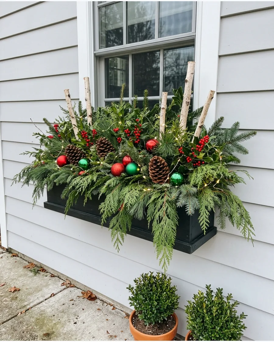 9. DIY Christmas Window Box Display