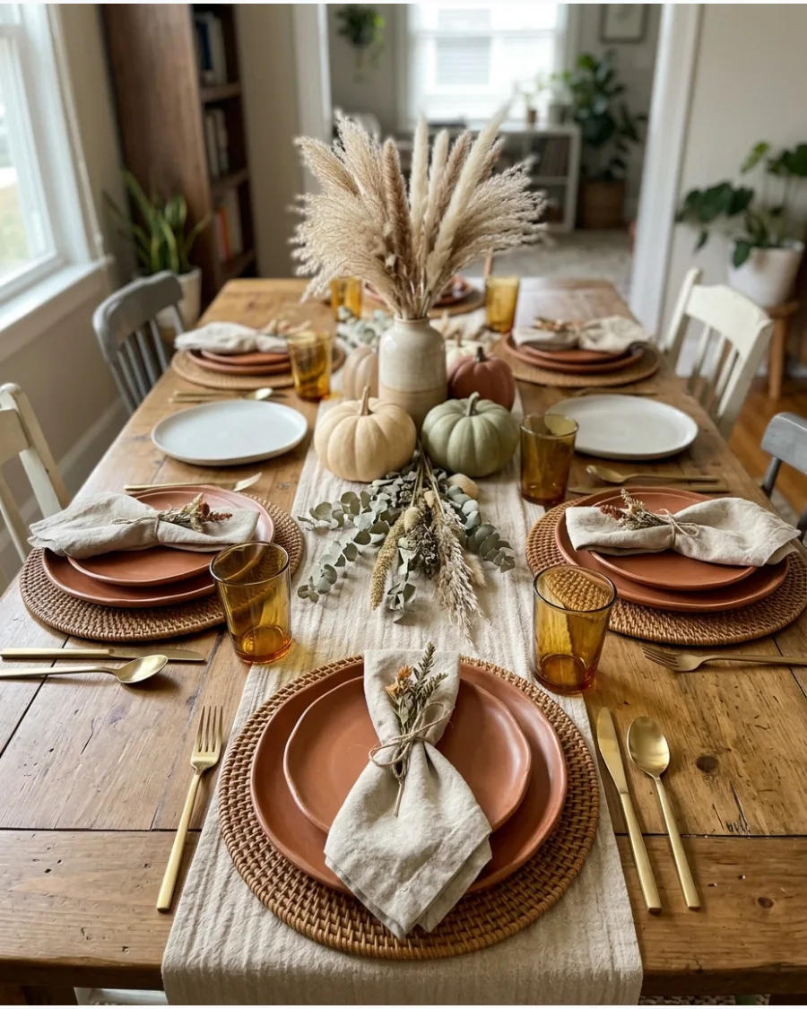 26. Boho Friendsgiving Tablescape