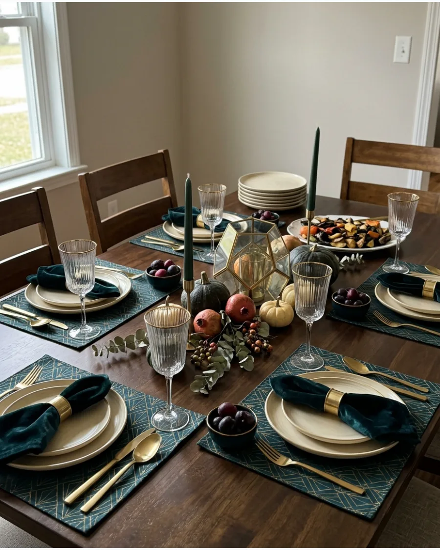 32. Art Deco Friendsgiving Table